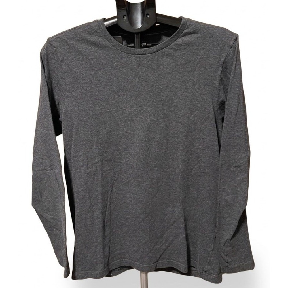 Mack Weldon Mens M Charcoal Gray Pima Cotton Long Sleeve Crewneck Tee Layering